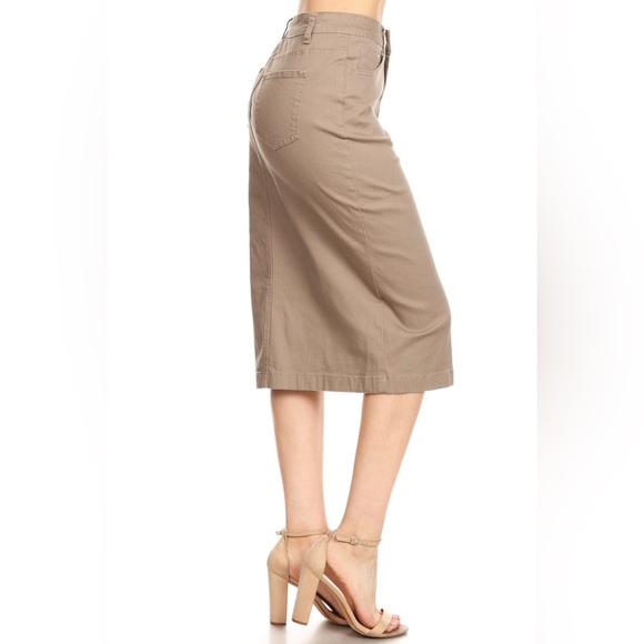 NWT Taupe Khaki Tan Skirt - Picture 3 of 5